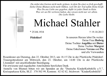 Anzeige von Michael Stahler von MGO