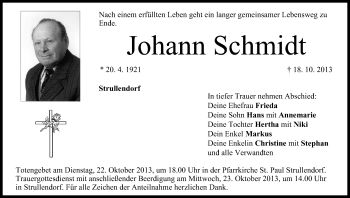 Anzeige von Johann Schmidt von MGO