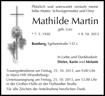Anzeige von Mathilde Martin von MGO