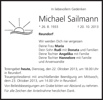 Anzeige von Michael Sailmann von MGO