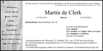 Anzeige von Martin de Clerk von MGO