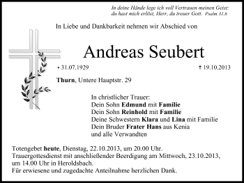 Anzeige von Andreas Seubert von MGO
