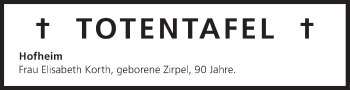 Anzeige von Totentafel vom 25.10.2013 von MGO