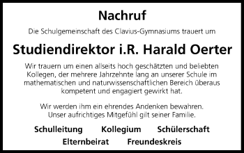 Anzeige von Harald Oerter von MGO