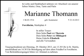 Anzeige von Marianne Thomann von MGO