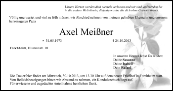 Anzeige von Axel Meißner von MGO