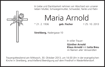 Anzeige von Maria Arnold von MGO