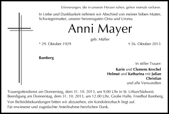 Anzeige von Anni Mayer von MGO
