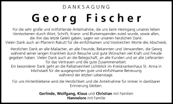 Anzeige von Georg Fischer von MGO