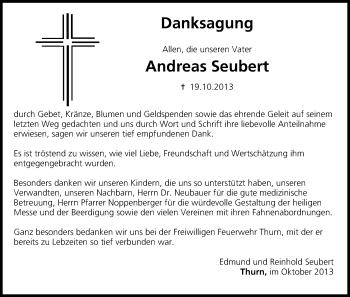 Anzeige von Andreas Seubert von MGO