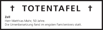 Anzeige von Totentafel vom 31.10.2013 von MGO