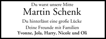 Anzeige von Martin Schenk von MGO