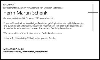 Anzeige von Martin Schenk von MGO