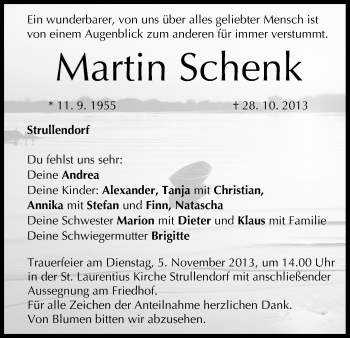 Anzeige von Martin Schenk von MGO