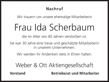 Anzeige von Ida Scherbaum von MGO