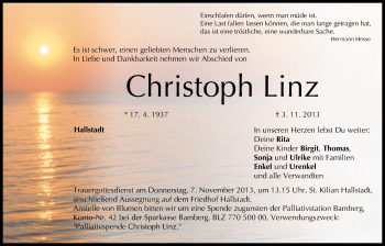 Anzeige von Christoph Linz von MGO