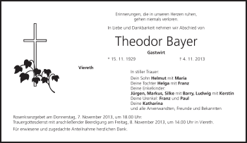 Anzeige von Theodor Bayer von MGO
