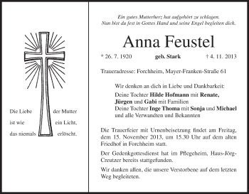 Anzeige von Anna Feustel von MGO