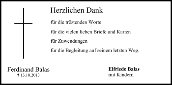 Anzeige von Ferdinand Balas von MGO