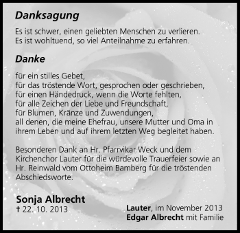 Anzeige von Sonja Albrecht von MGO