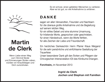 Anzeige von Martin de Clerk von MGO
