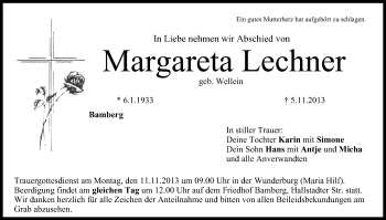 Anzeige von Margareta Lechner von MGO