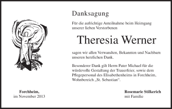 Anzeige von Theresia Werner von MGO