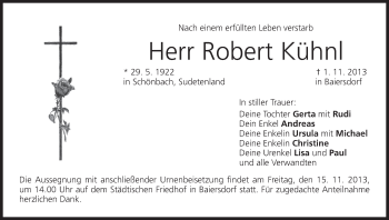 Anzeige von Robert Kühnl von MGO