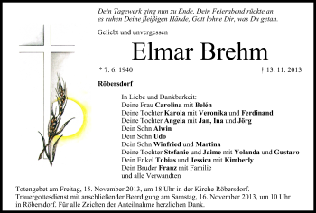 Anzeige von Elmar Brehm von MGO
