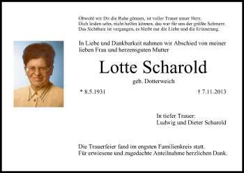 Anzeige von Lotte Scharold von MGO