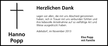 Anzeige von Hanno Popp von MGO