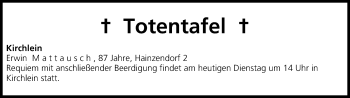 Anzeige von Totentafel vom 19.11.2013 von MGO
