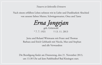 Anzeige von Erna Jongejan von MGO