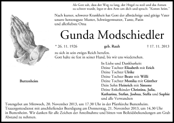 Anzeige von Gunda Modschiedler von MGO
