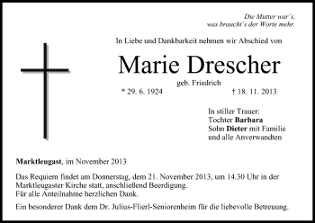 Anzeige von Marie Drescher von MGO