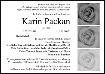 Anzeige von Karin Packan von MGO