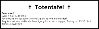 Anzeige von Totentafel vom 21.11.2013 von MGO