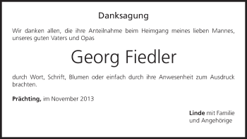 Anzeige von Georg Fiedler von MGO
