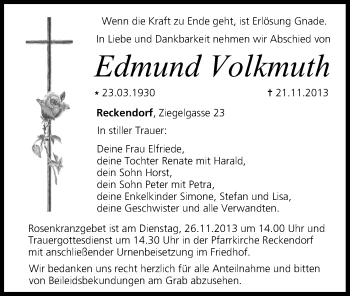 Anzeige von Edmund Volkmuth von MGO