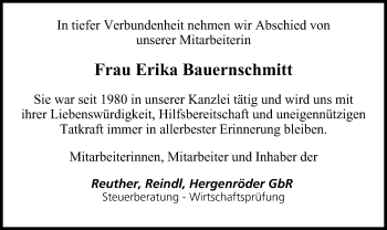 Anzeige von Erika Bauernschmitt von MGO