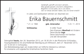 Anzeige von Erika Bauernschmitt von MGO