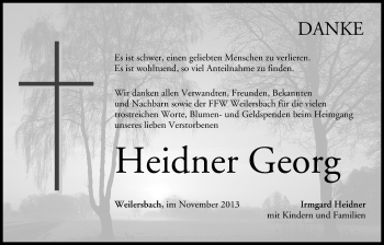 Anzeige von Georg Heidner von MGO