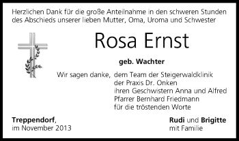 Anzeige von Rosa Ernst von MGO
