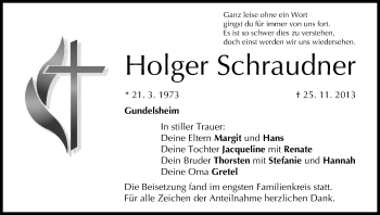 Anzeige von Holger Schraudner von MGO