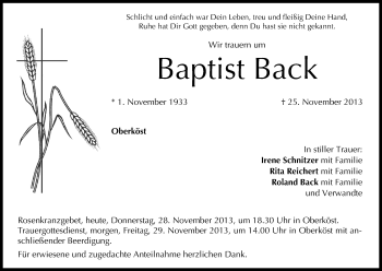 Anzeige von Baptist Back von MGO