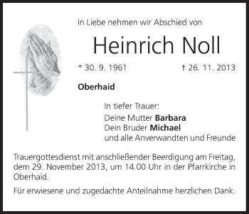 Anzeige von Heinrich Noll von MGO