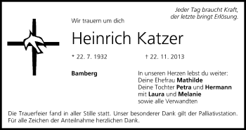 Anzeige von Heinrich Katzer von MGO