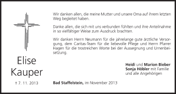 Anzeige von Elise Kauper von MGO