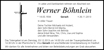 Anzeige von Werner Böhnlein von MGO