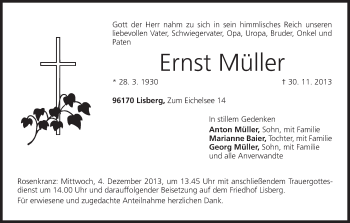 Anzeige von Ernst Müller von MGO